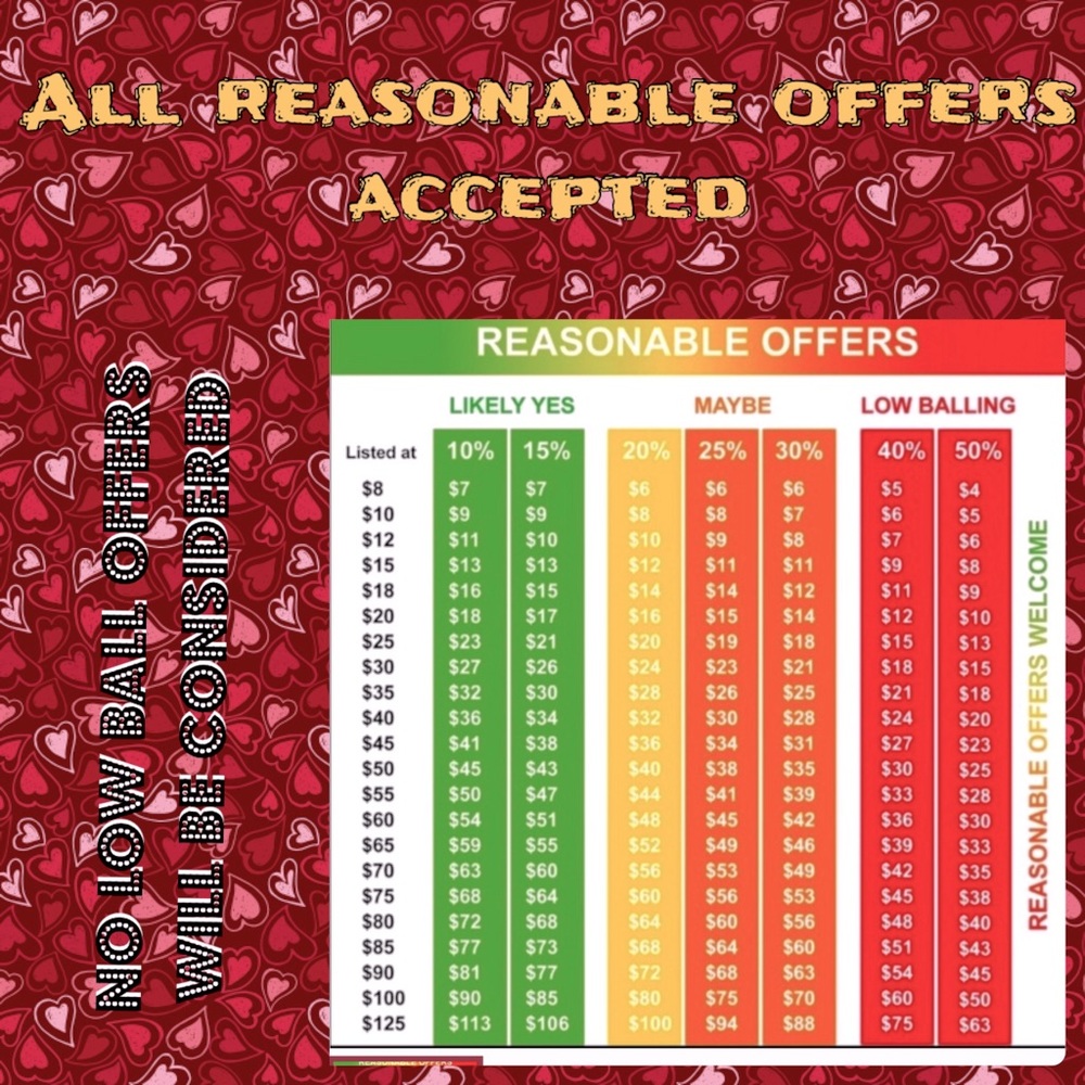 Reasonable offers accepted, No LOW BALL offers plz